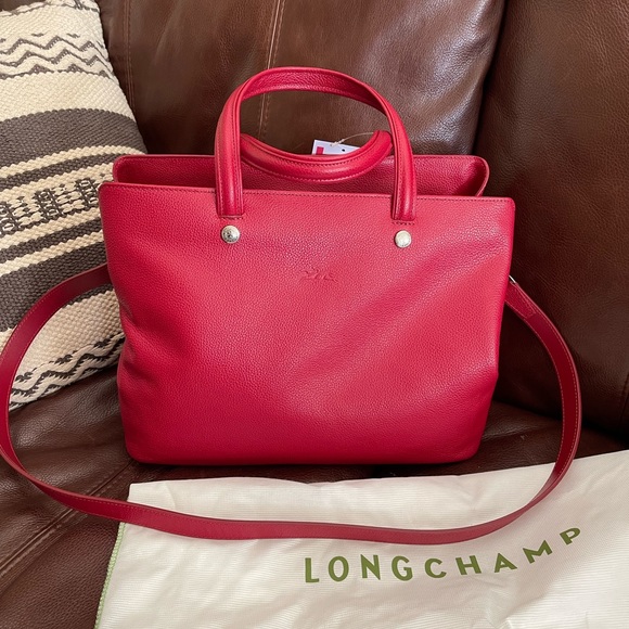 Longchamp red leather purse NWT - Picture 1 of 7